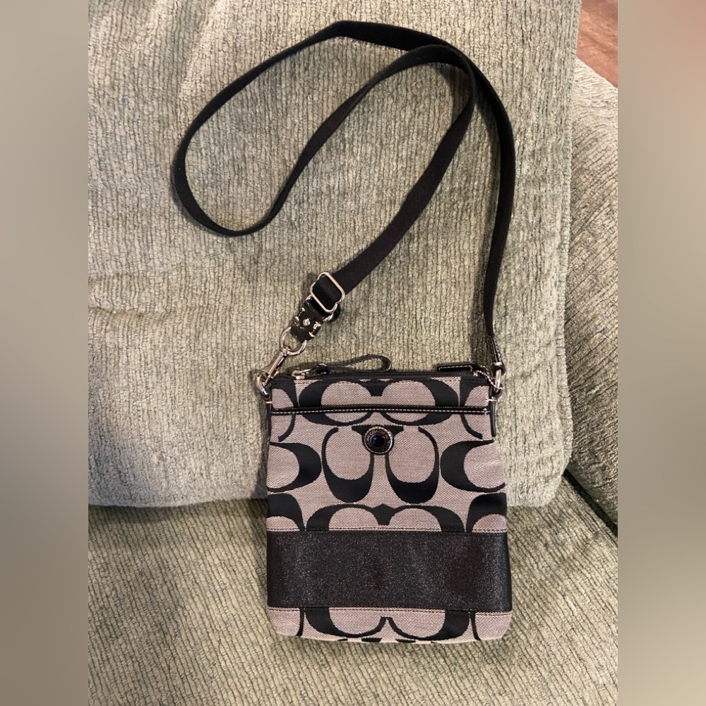 Coach Black and Gray Crossbody Bag